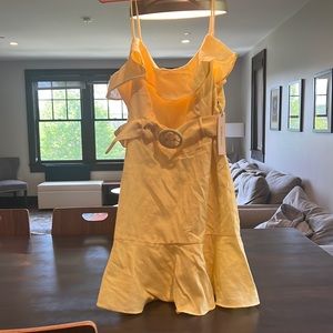 NWT Buttercup Yellow BCBGeneration Belted Mini Dress